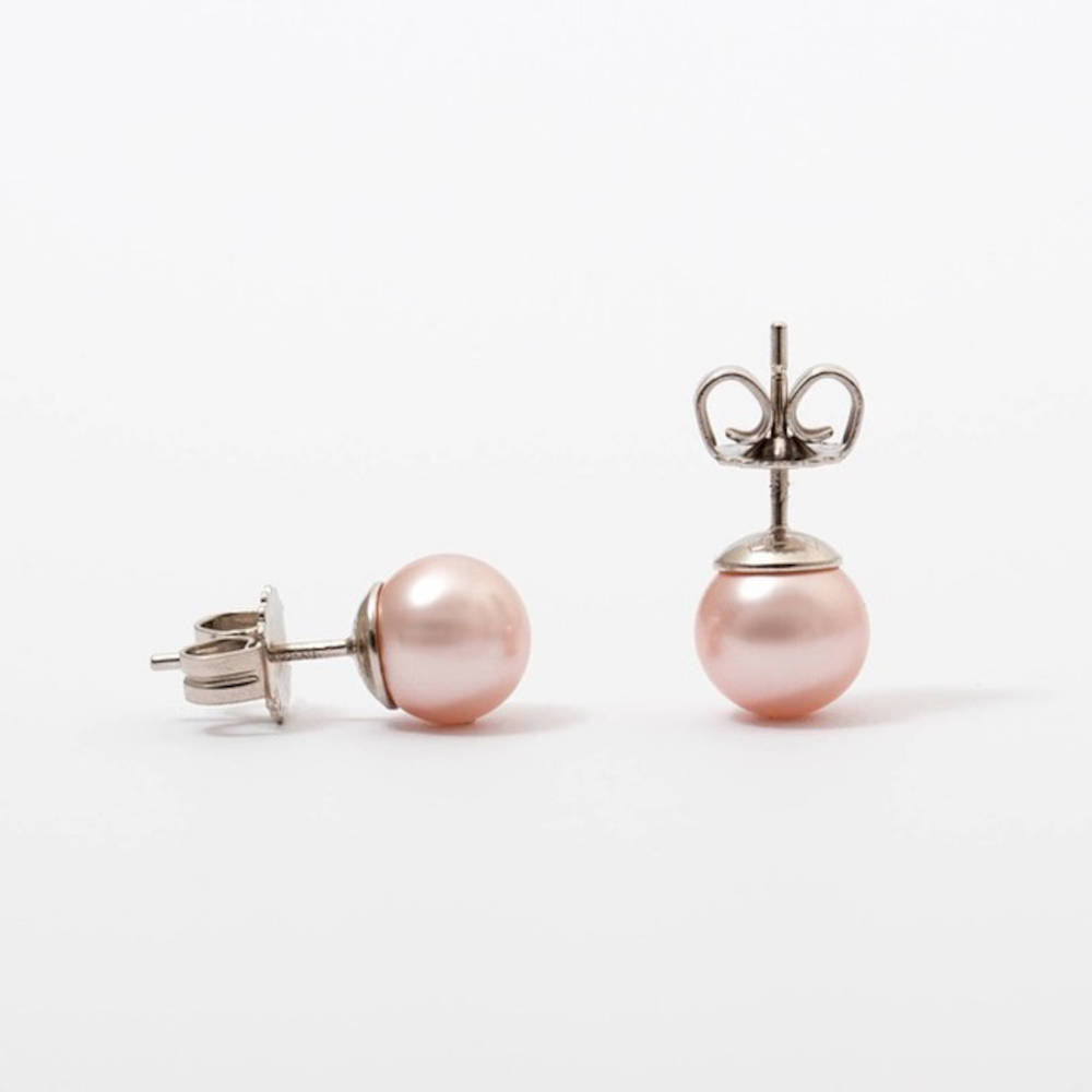 Pearl Earrings 6mm Rose Lyra