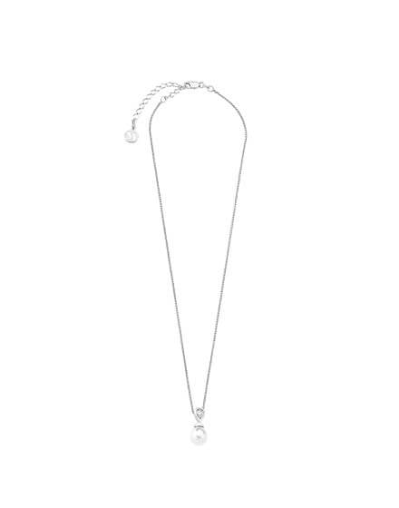 Silver Pearl Necklace Selene