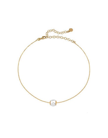 Golden Pearl Choker 10mm Nuada