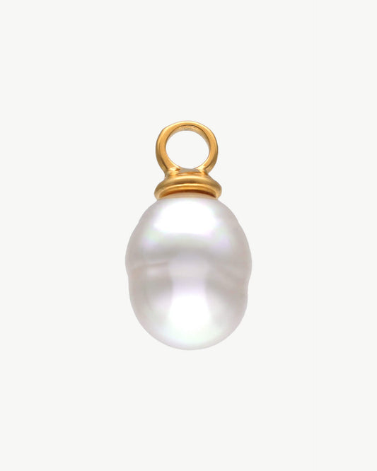 Baroque Pearl Charm 10mm White Pearl Charms