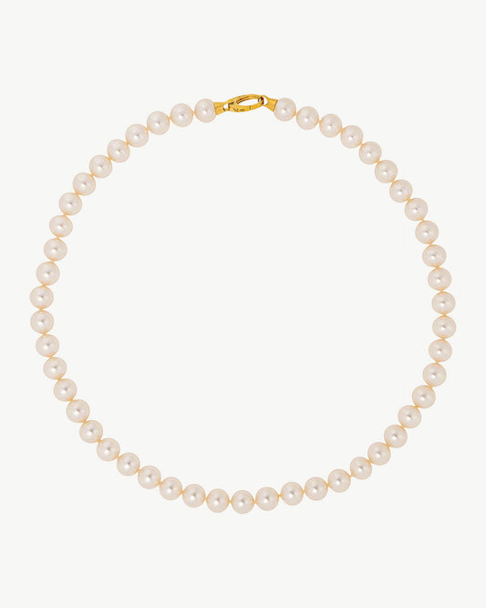 10mm Golden Pearl Necklace Lyra