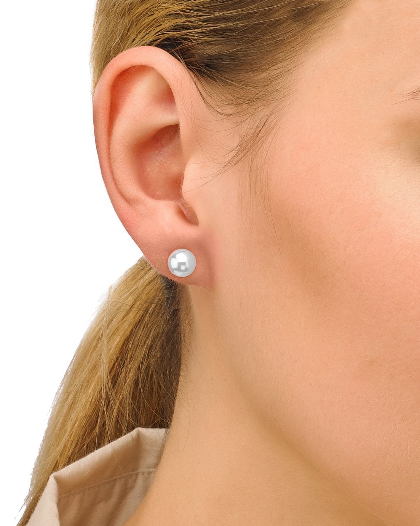 White lyra earrings Lyra