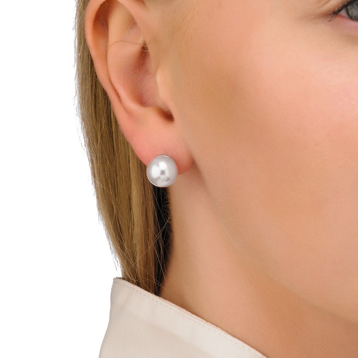 18k Gold Earrings with 10mm Pearl Taylor