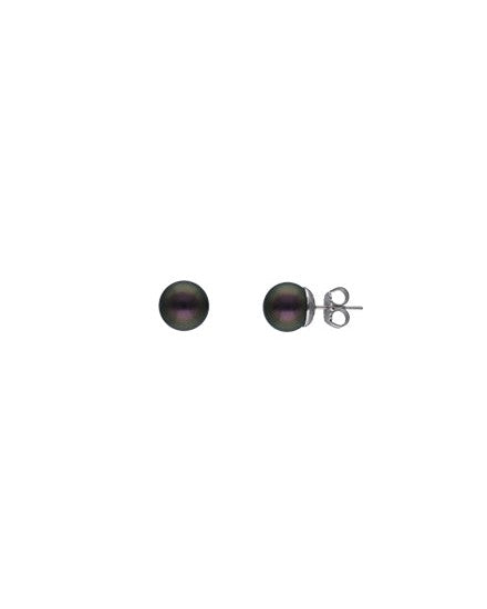 4mm Black Pearl Earrings Lyra