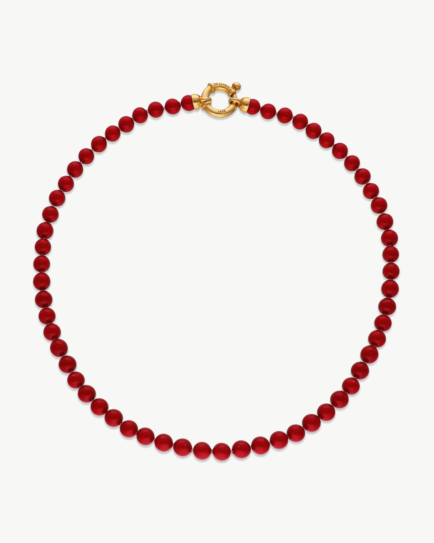 6mm Red Pearl Necklace Grace