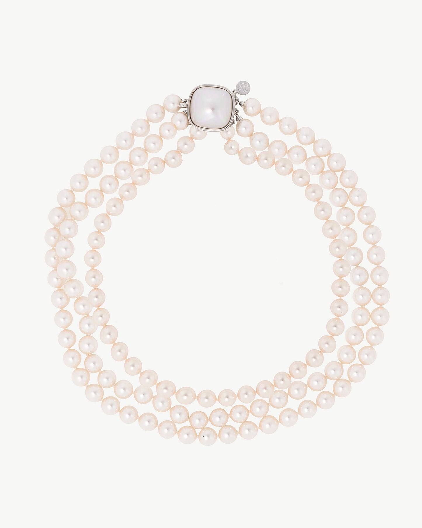 Triple 8mm Pearl Necklace Luna