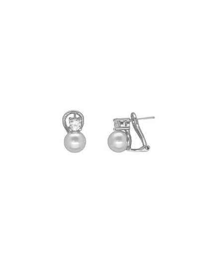 Pearl and Zircon Earrings Selene