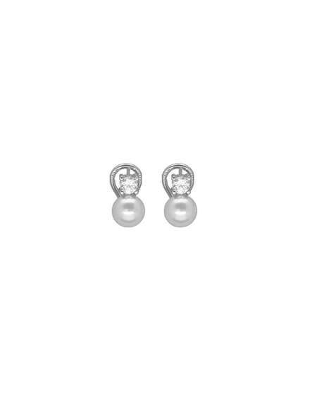 Pearl and Zircon Earrings Selene