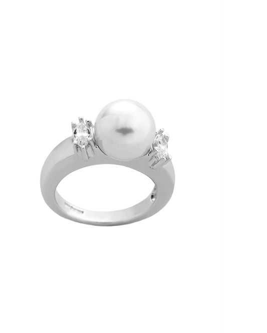 Pearl and Zircon Ring Lilit