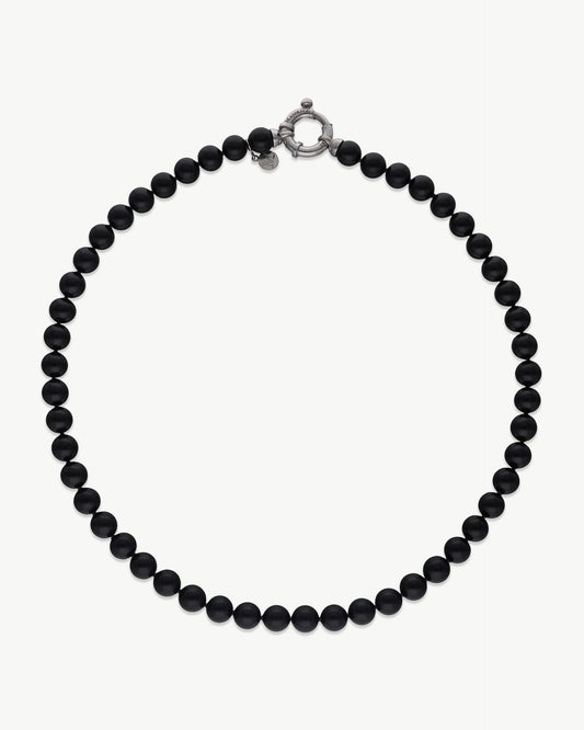 8mm Black Pearl Necklace Grace