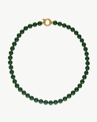 8mm Green Pearl Necklace Grace