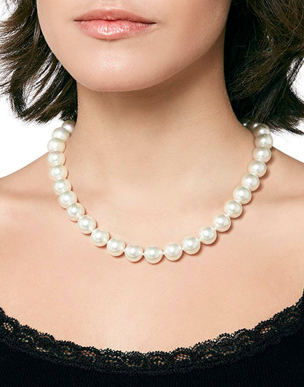 12mm Golden Pearl Necklace Luna