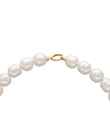 Golden Baroque Pearl Necklace Lyra