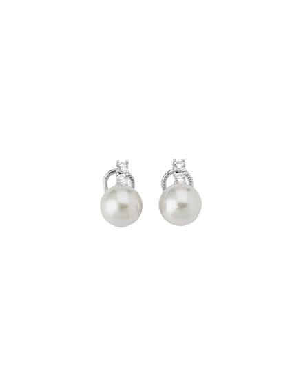 Pearl and Zircon Earrings Selene