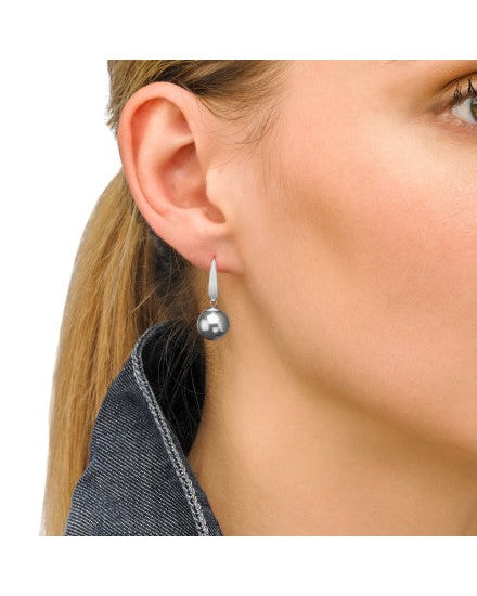 Short Gray Pearl Earrings Nuada