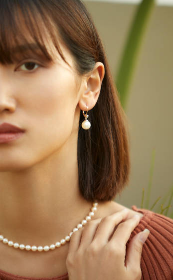 Hoop and Pearl Earrings Nuada