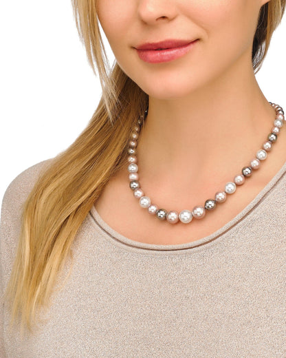 Pearl Necklace 6-12mm Multicolor Lyra