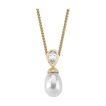 Golden Pearl Necklace Selene