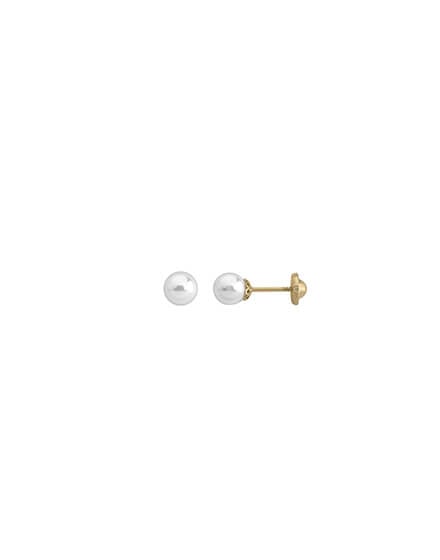 18k Gold Earring with 5mm Pearl Taylor