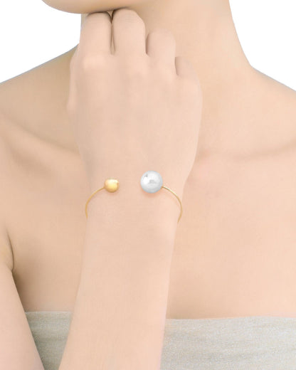 58mm 14mm Golden Pearl Bracelet Aura