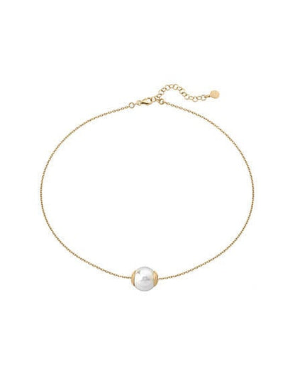 Golden Pearl Necklace 12 mm Nuada