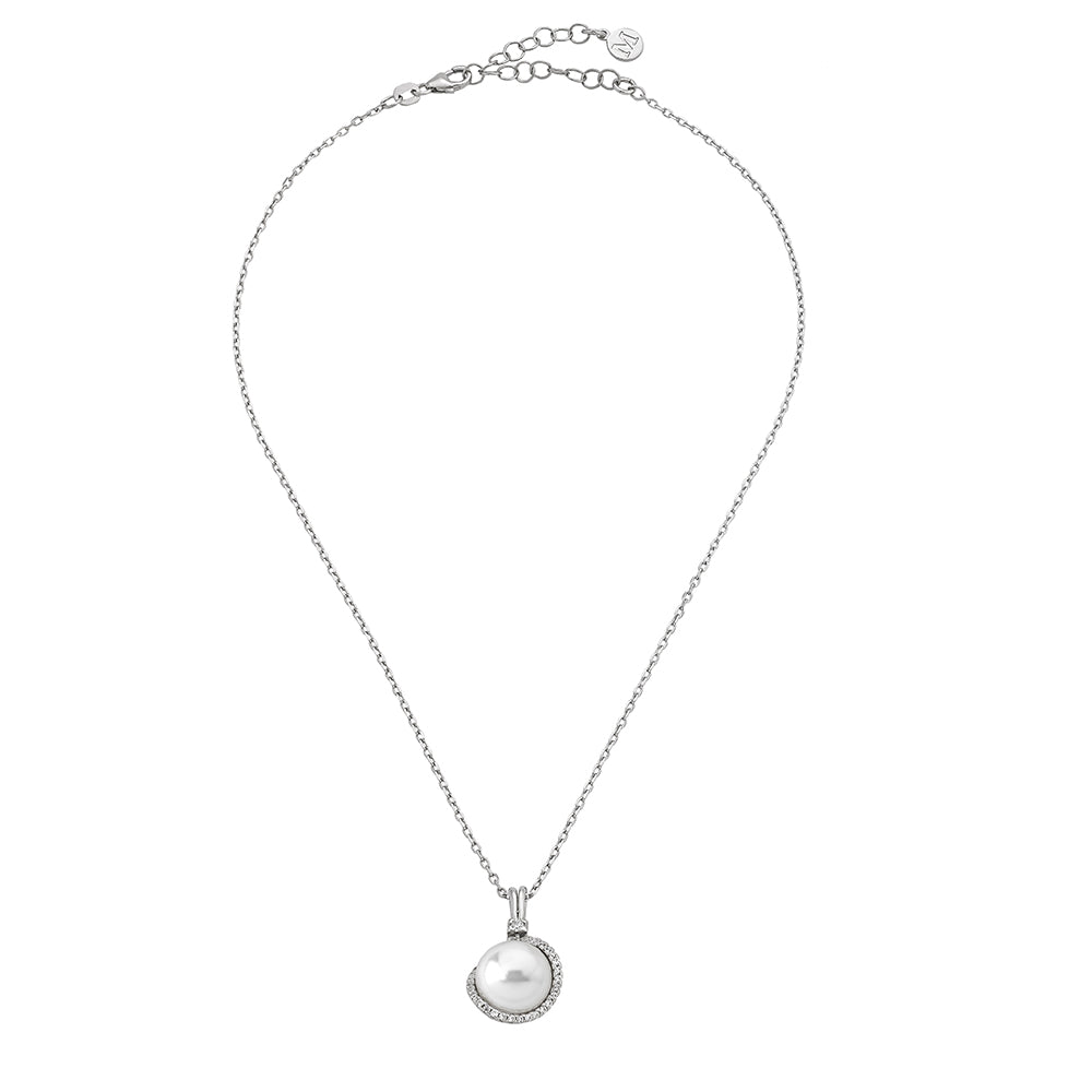 Pearl and Zircon Necklace Exquisite