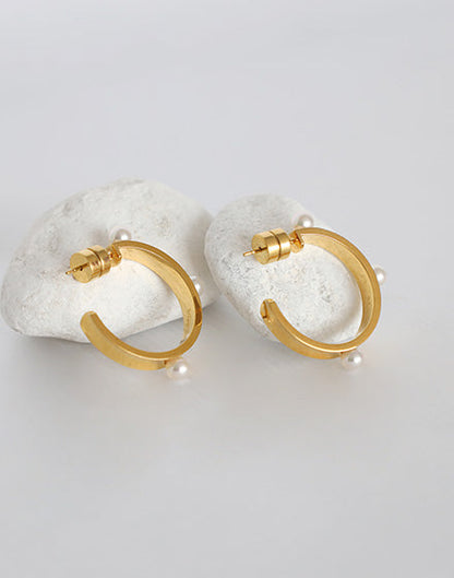 White earrings Bejart