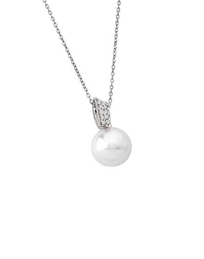 Chain and Pearl Pendant with Zircons Exquisite