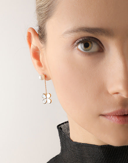 Pearl and Mother of Pearl Earrings Ayanti