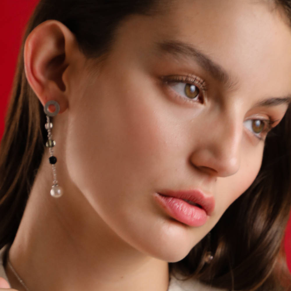 Long Gray Earrings Algaida