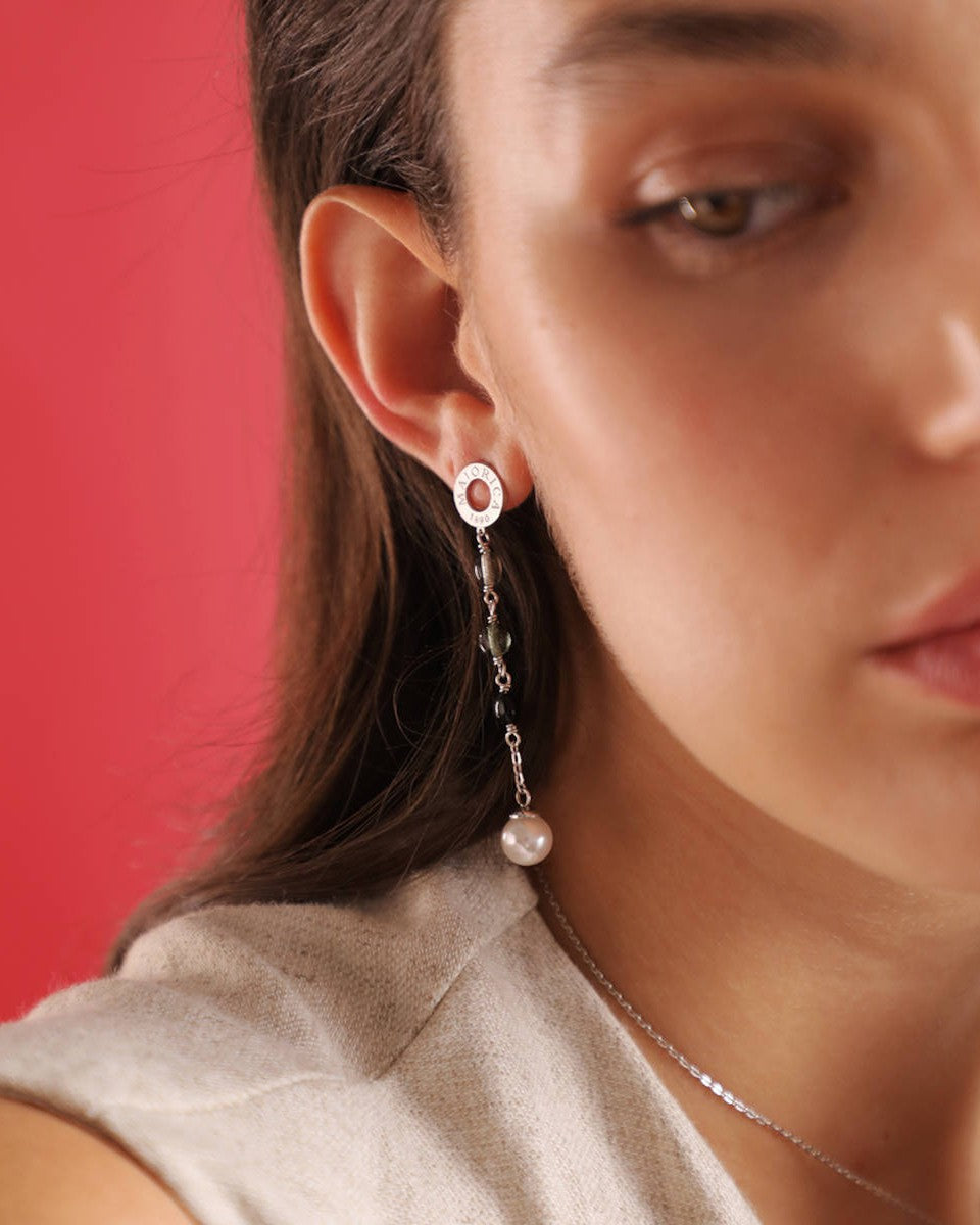 Long Gray Earrings Algaida