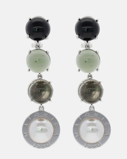 Gray Button Earrings Algaida