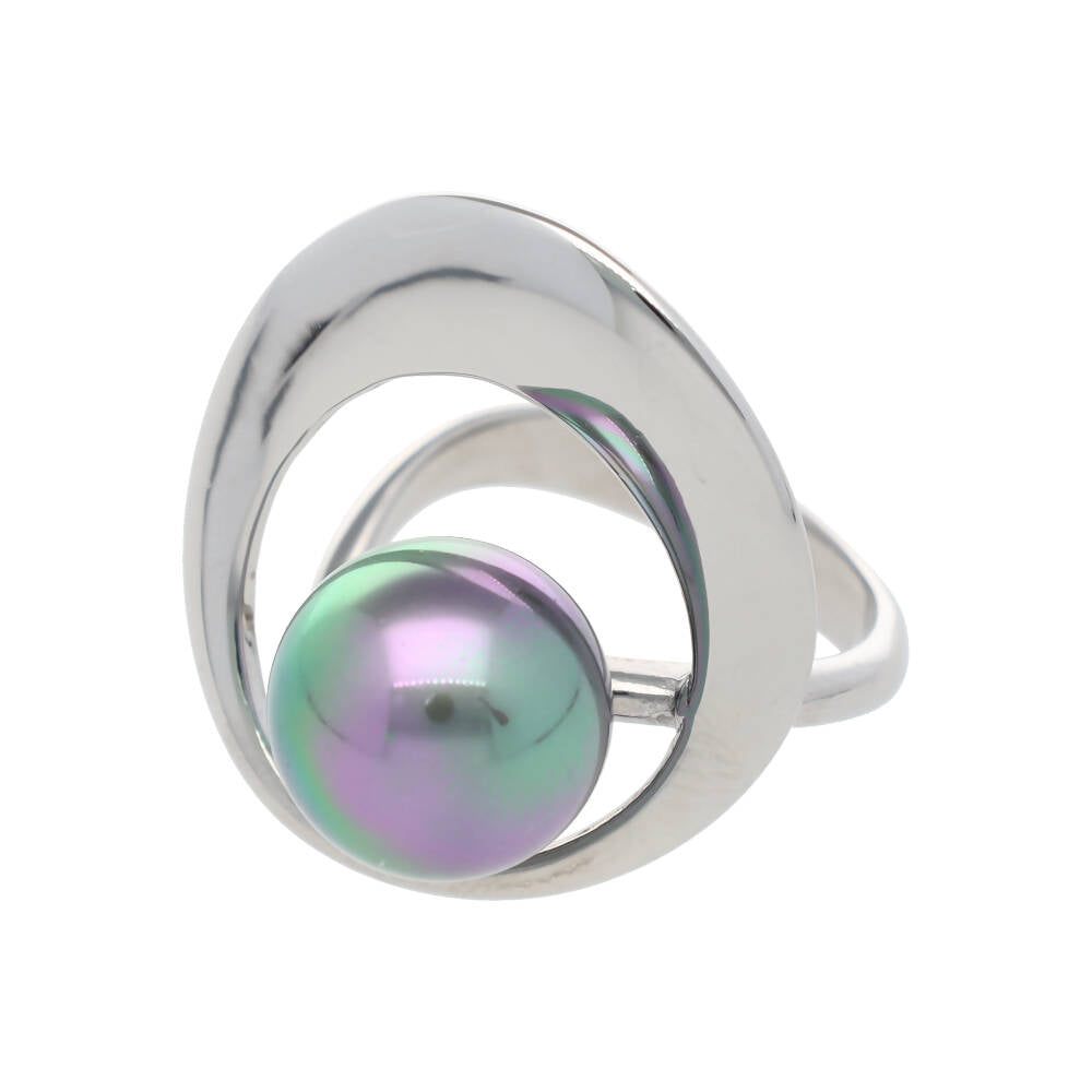 Gray Pearl Ring Petra