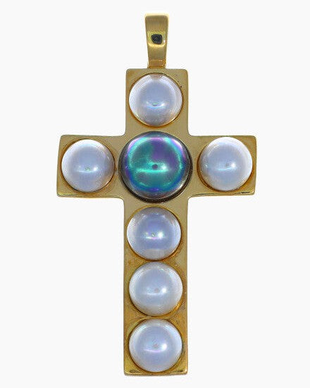 Golden Cross Charm Cruces