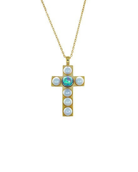 Golden Cross Charm Cruces