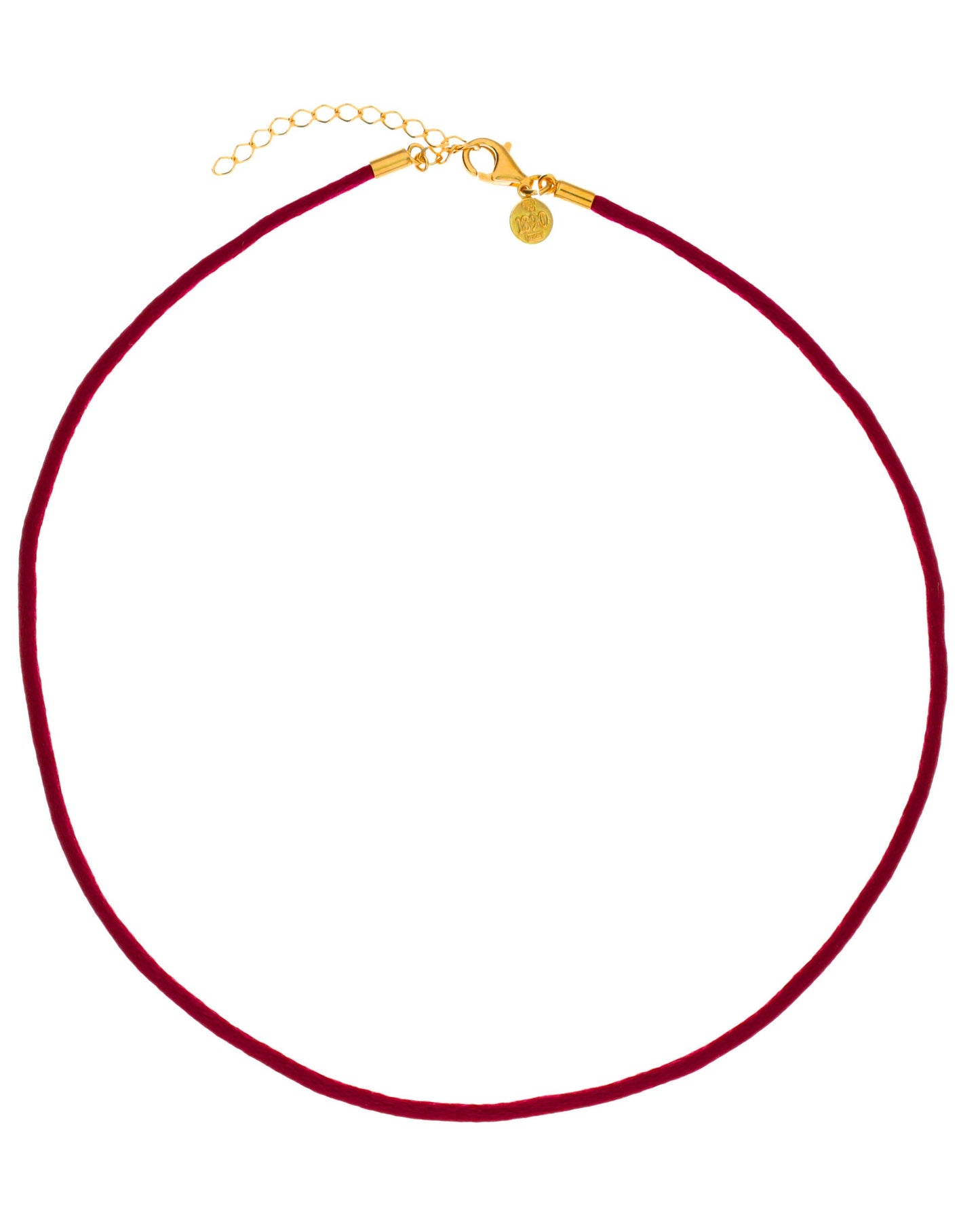 Silk Chain 40cm Garnet and Gold Chains