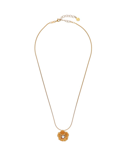 Golden Flower Necklace Clavelina