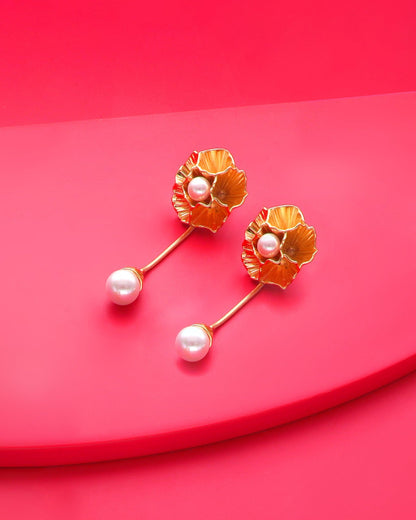 Long Pearl Earrings Clavelina