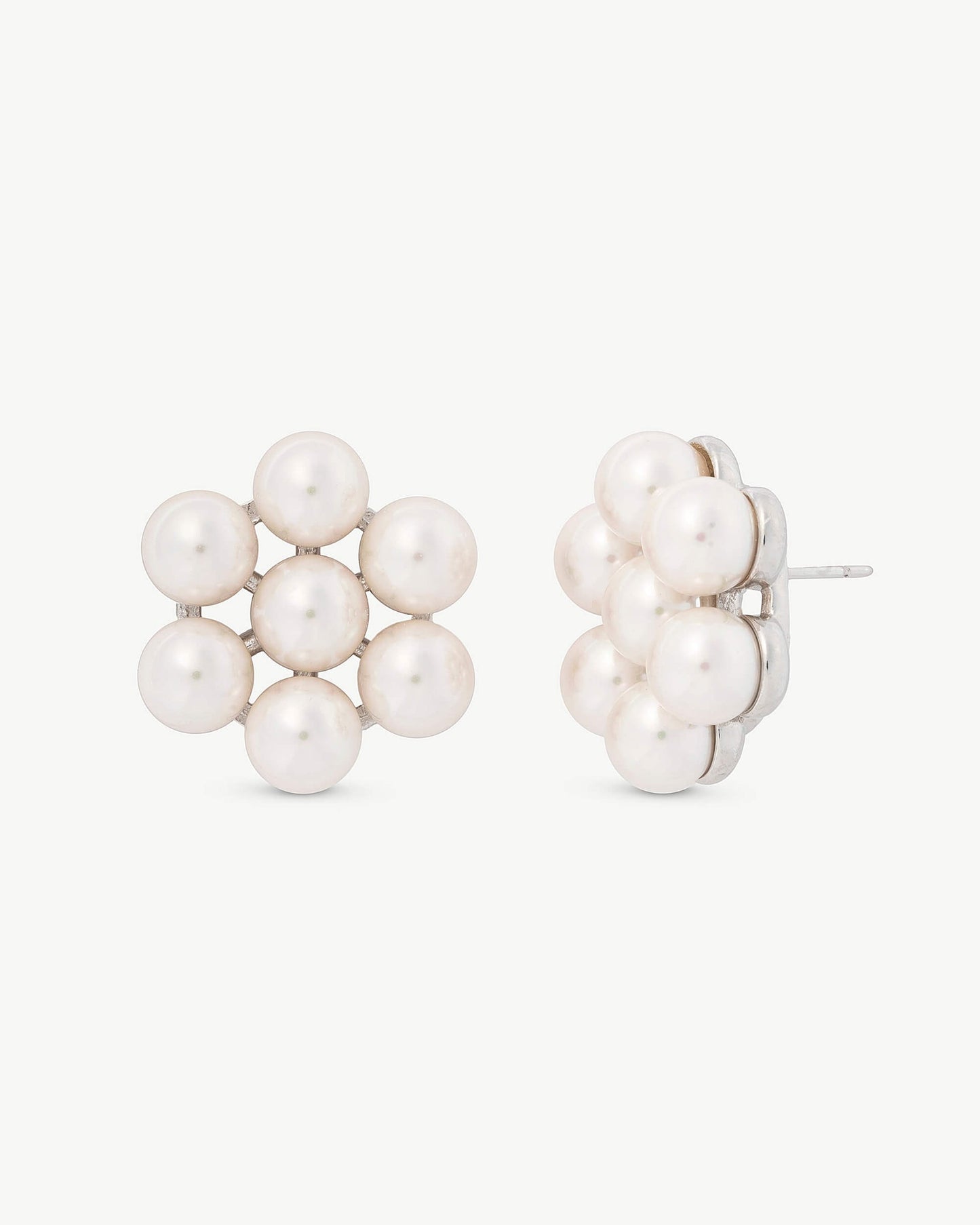 White Flower Earrings Kate