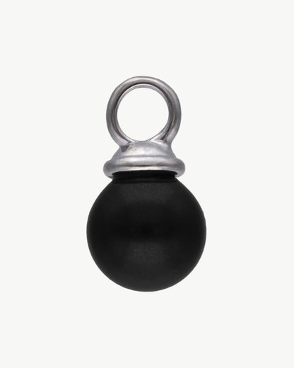 Black Round Pearl Charm Pearl Charms