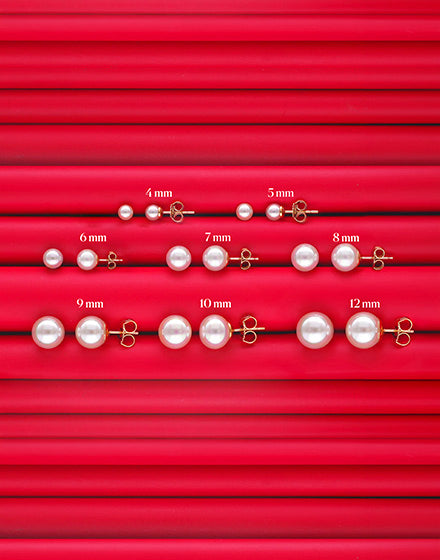 Pearl Earrings 6mm Rose Lyra