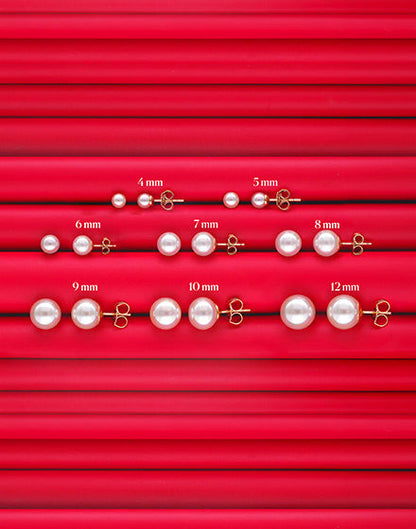 Pearl Earrings 6mm Rose Lyra