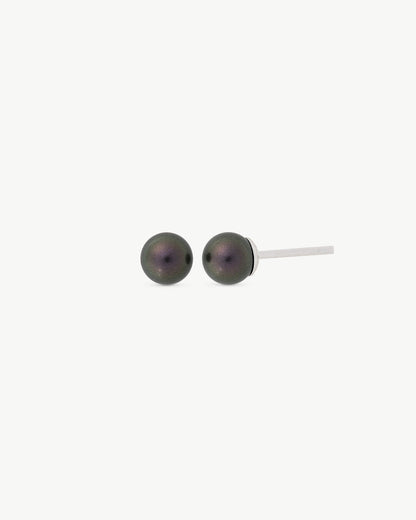 4mm Black Pearl Earrings Lyra