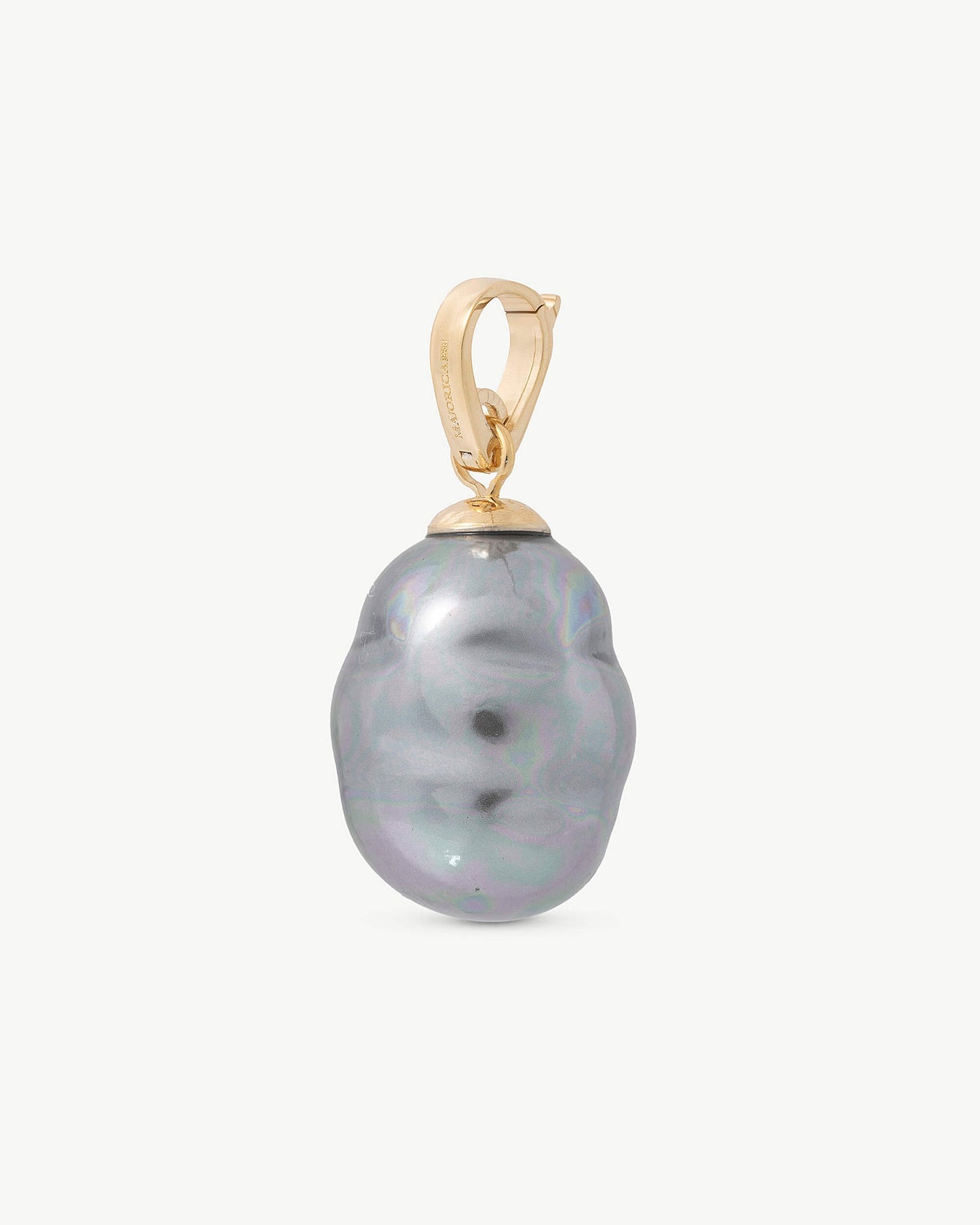 Gray pearl charm Charm&Glow