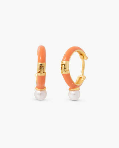 Orange Hoop Earrings Color Pop