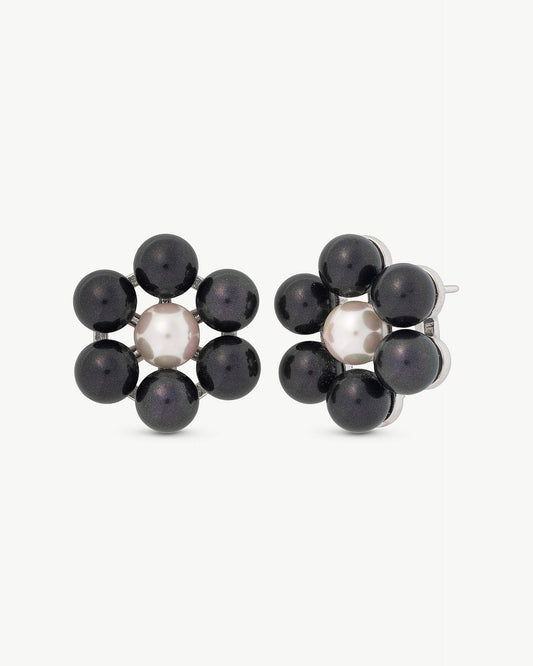 Black Flower Earrings Kate