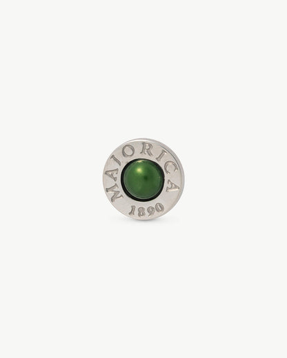 Pearl Pin 4mm Green Circle