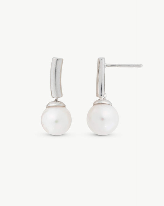 White Earrings Espiga