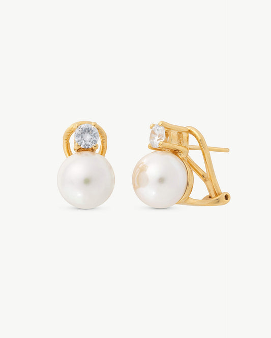 Selene Gold Omega Clasp Earrings