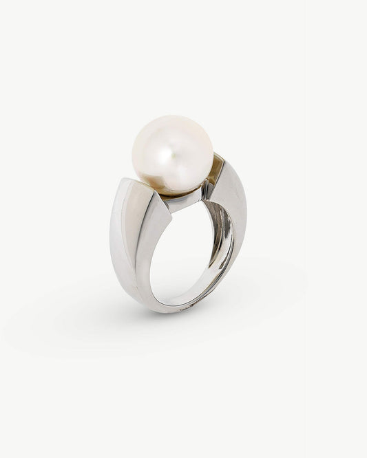 Pearl Ring 12mm Silver Nuada